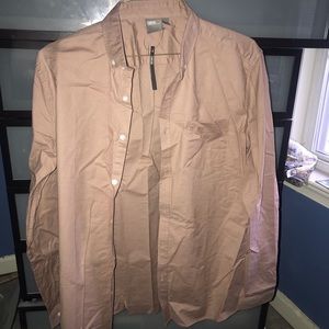 ASOS DESIGN casual slim oxford in natural